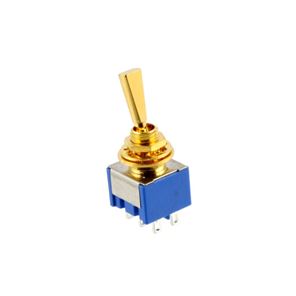 Picture of Mini Lever Switch On/Off/On - Gold