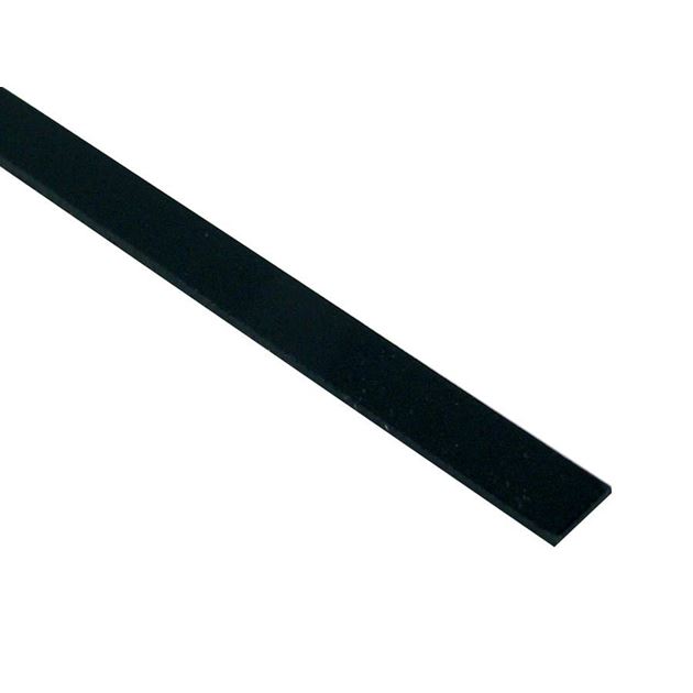 Afbeelding van Binding ABS Plastic - Zwart - 2,35 x 6,35 x 1650mm