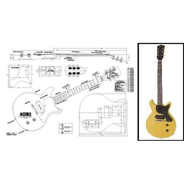 Afbeelding van Gibson Les Paul Junior Double Cut Bouwtekening