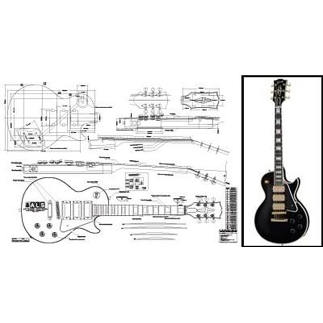 Afbeelding van Gibson Les Paul Black Beauty Bouwtekening