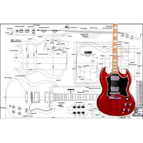 Afbeelding van Gibson SG Standard Bouwtekening