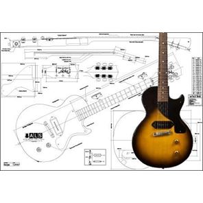 Afbeelding van Gibson Les Paul Junior Bouwtekening